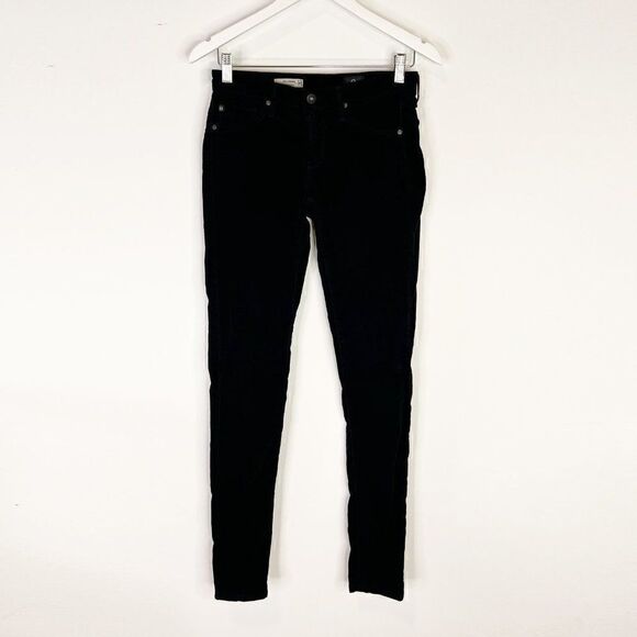 AG Adriano Goldschmied The Legging Super Skinny Black Corduroy Pants - Picture 2 of 7